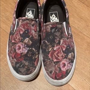 Floral Slip On Vans